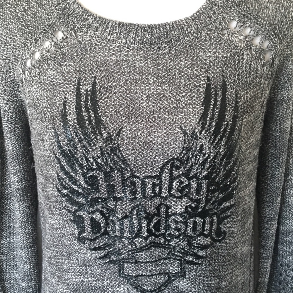 Harley-Davidson Scoop Neck Knit Sweater